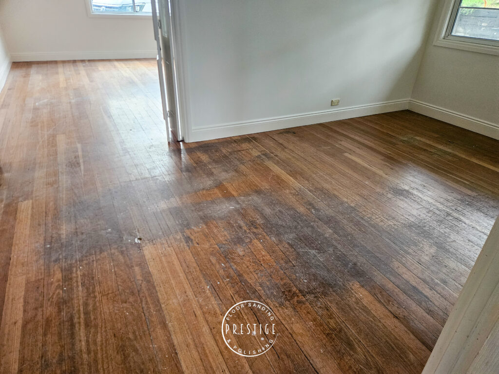 Blackbutt finished with a stain - Before