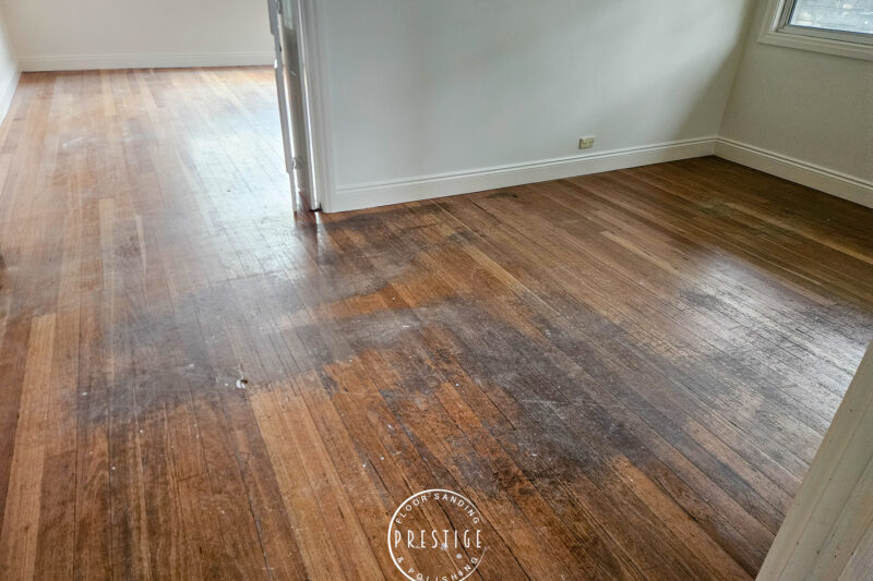 Blackbutt finished with a stain - Before
