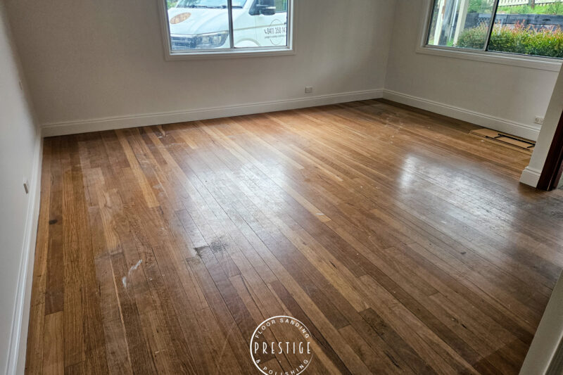 Blackbutt finished with a stain - Before