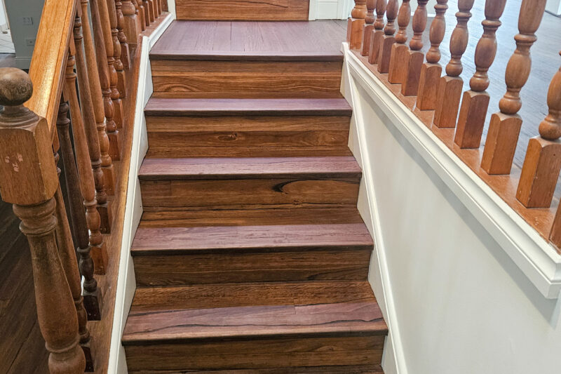 Blackbutt finished with a stain - Stairs